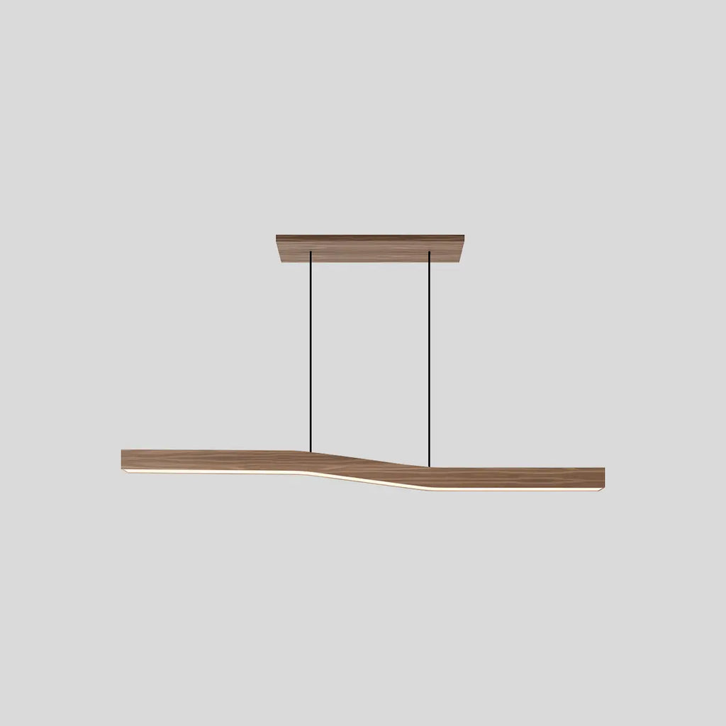 Lampada a sospensione in legno Lowave