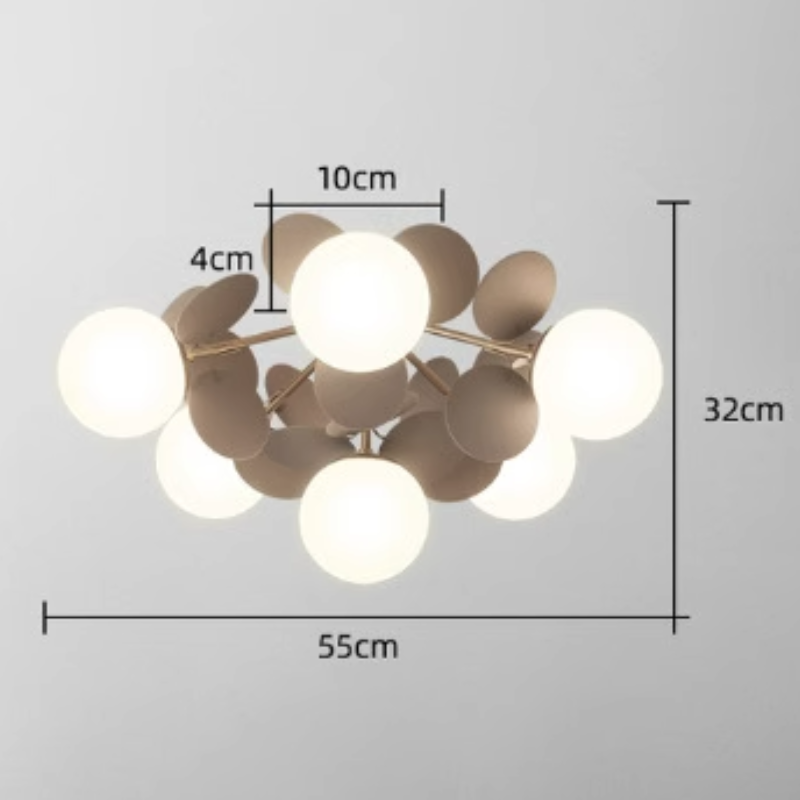 Lampadario floreale Orlonia