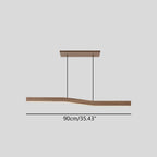 Lampada a sospensione in legno Lowave