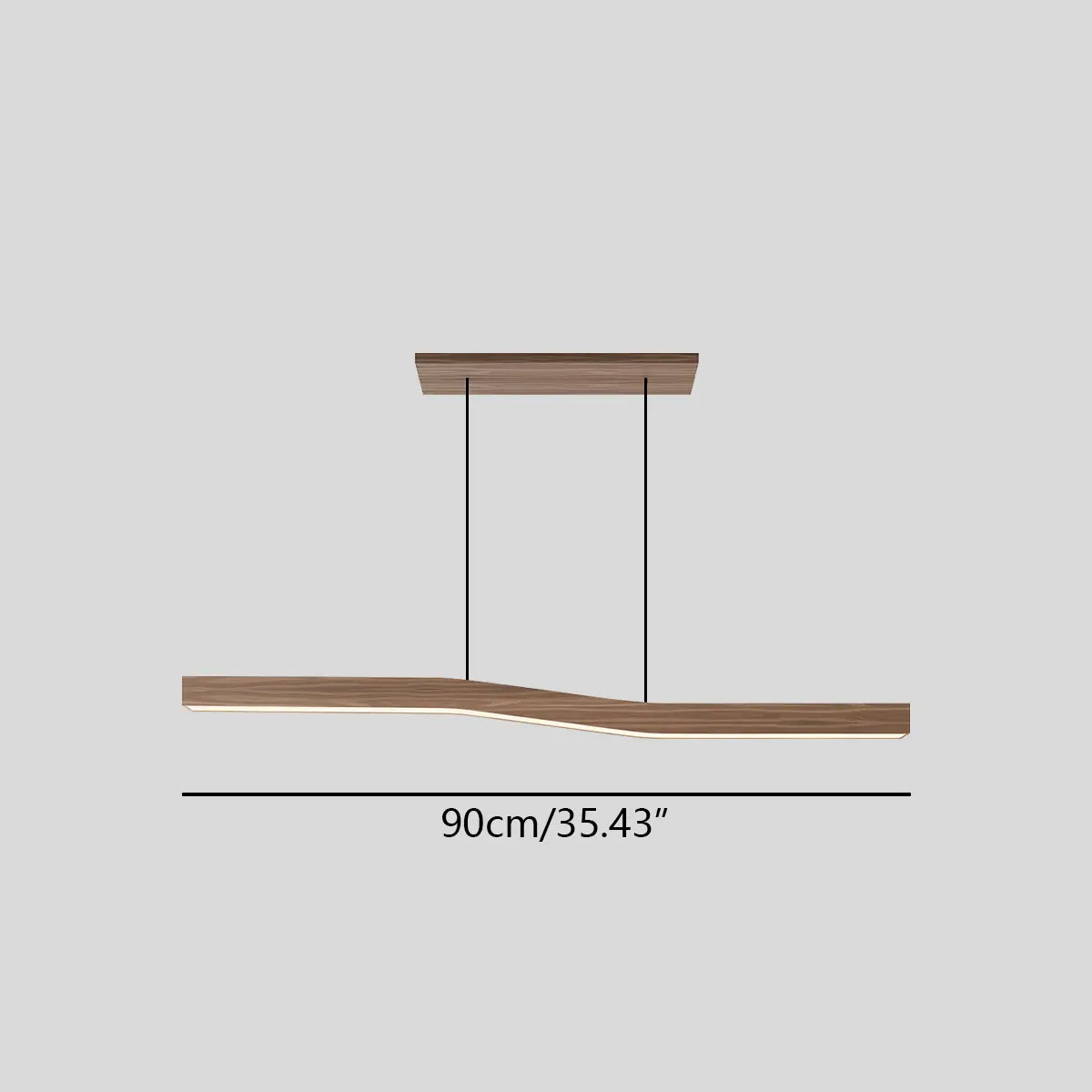 Lampada a sospensione in legno Lowave