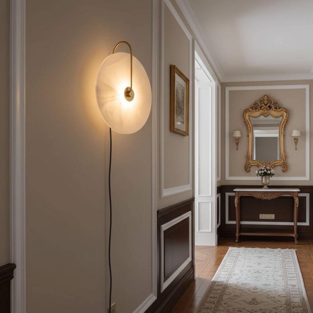 Alabaster LED Plug-In Wall Lamp – detail 7