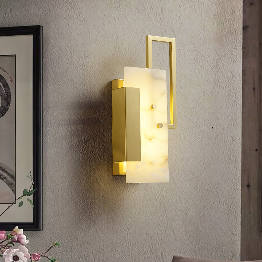 Lampada da parete in alabastro Tereni