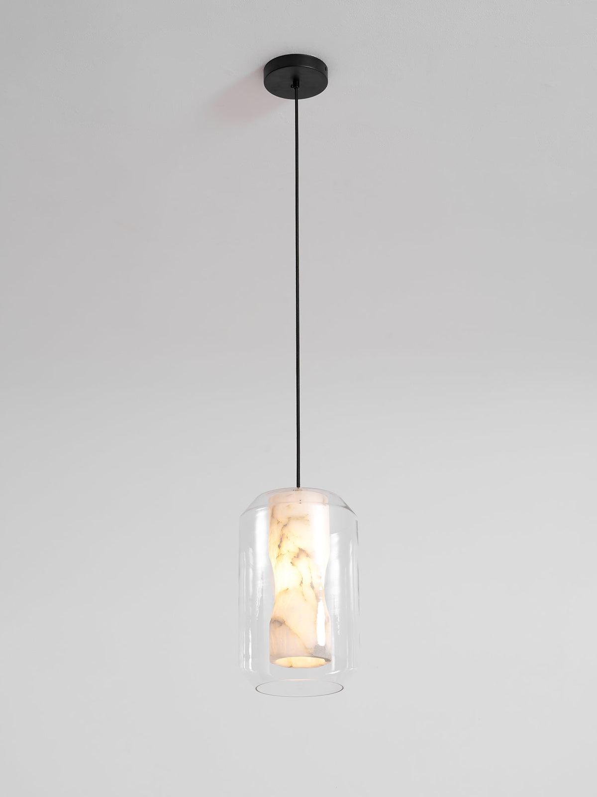 Alabaster Glass Cylinder Pendant Light – detail 36