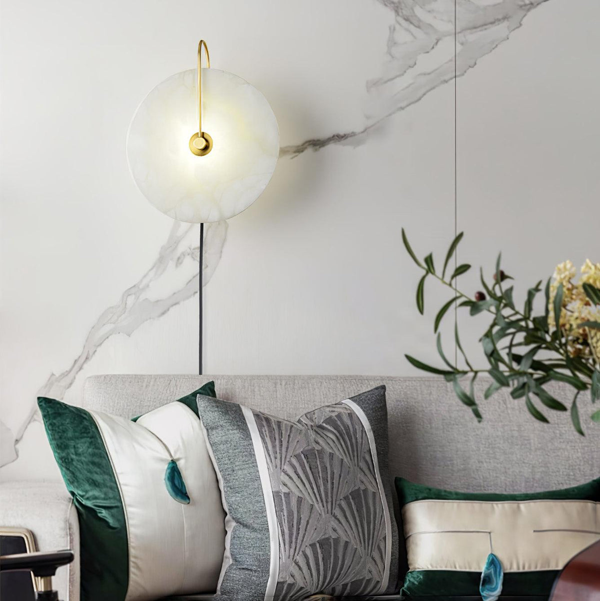 Alabaster LED Plug-In Wall Lamp – detail 9