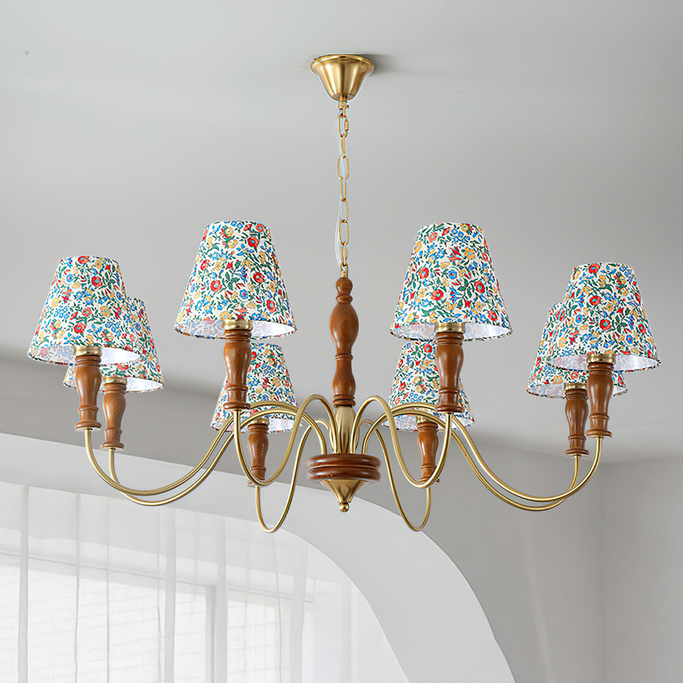 Lampadario floreale Vinavi