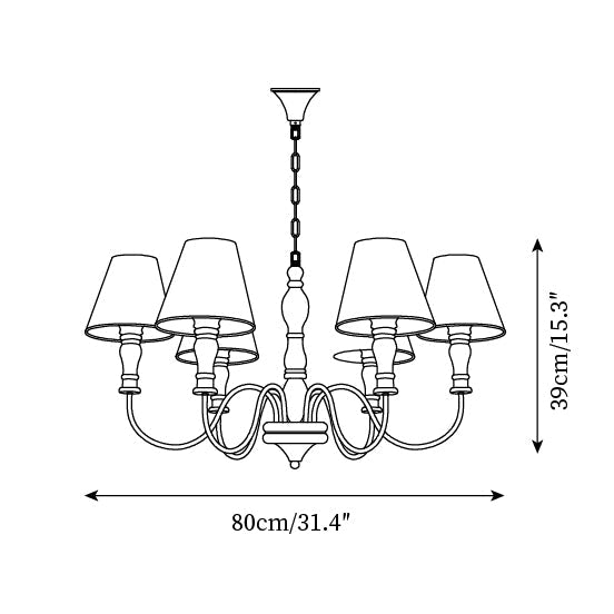Lampadario floreale Vinavi
