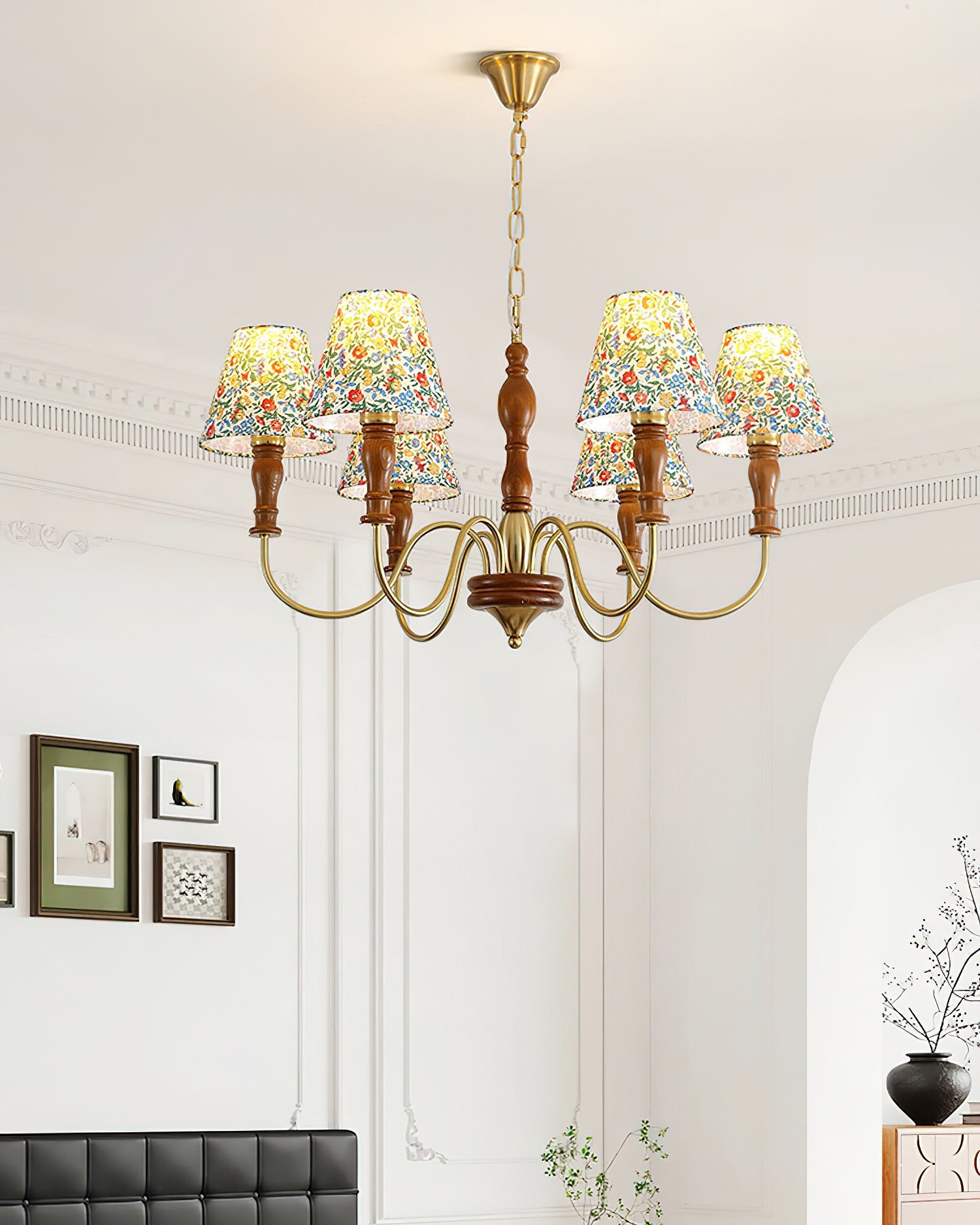 Lampadario floreale Vinavi