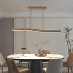 Lampada a sospensione in legno Lowave