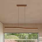 Lampada a sospensione in legno Lowave