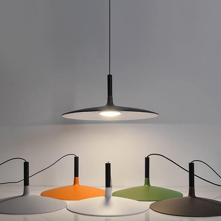 Larkin White Saucer Pendant Light – detail 6