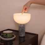 Lampada da tavolo in marmo Kelso