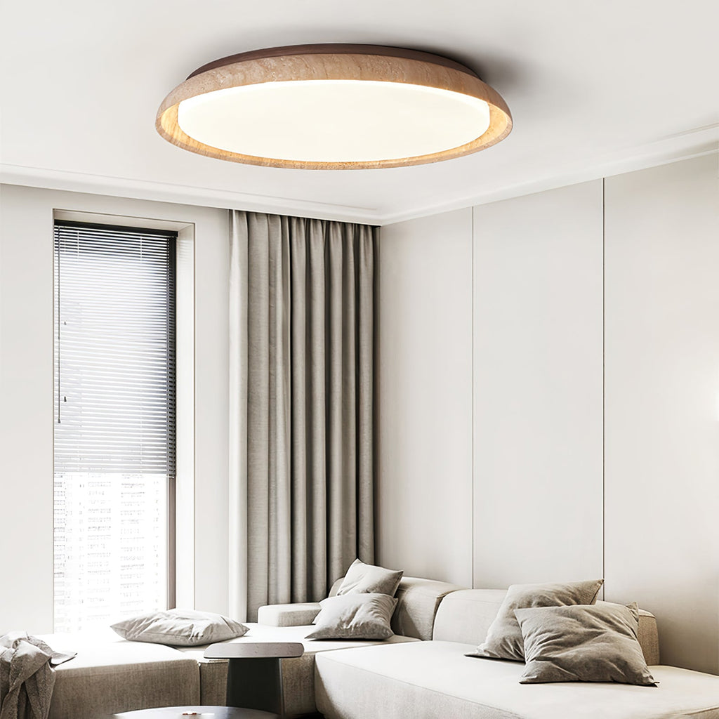 Lampada da soffitto in travertino Lozzera
