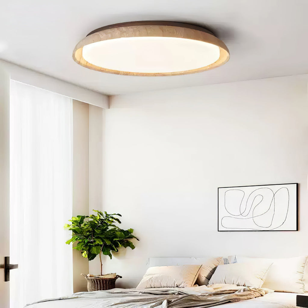 Lampada da soffitto in travertino Lozzera