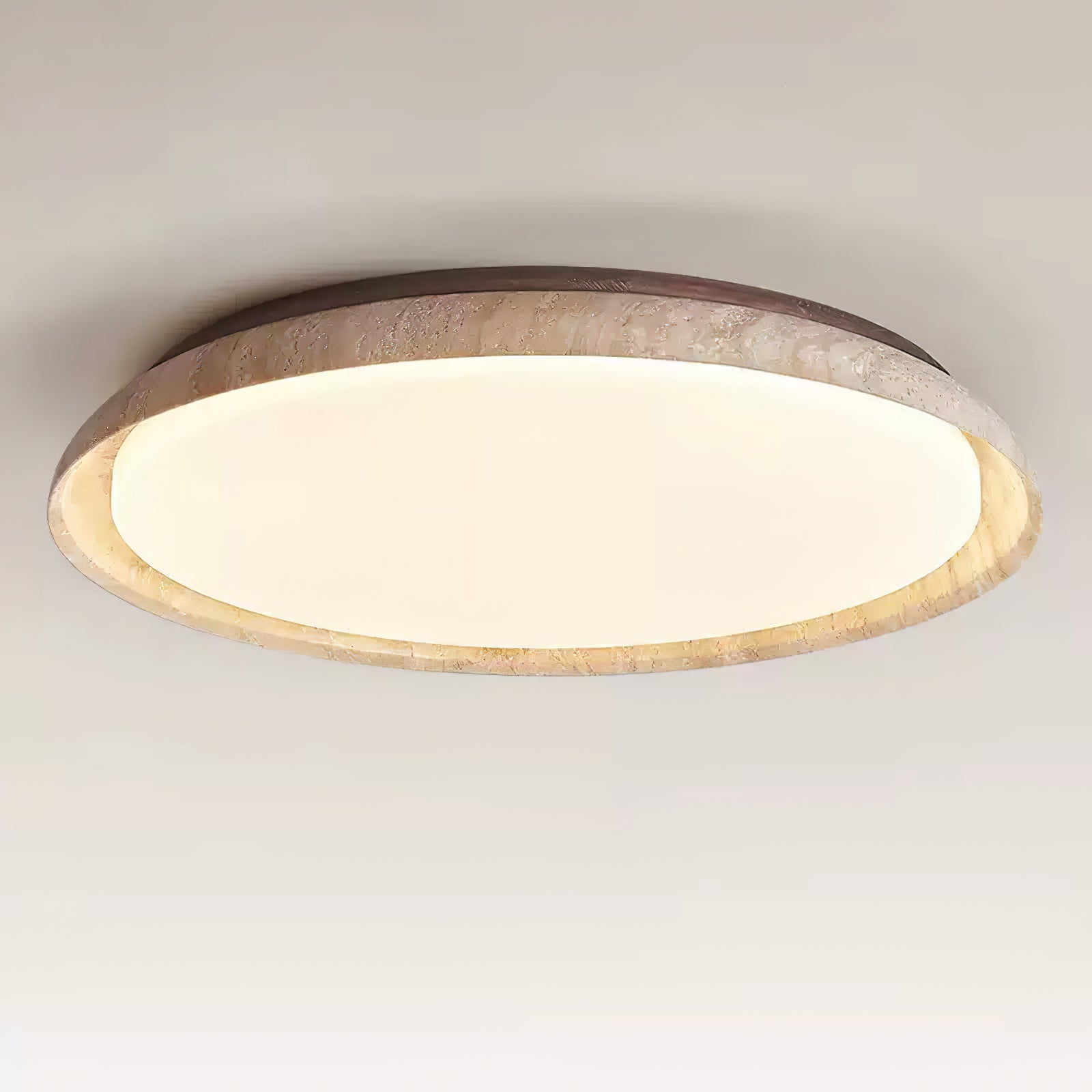 Lampada da soffitto in travertino Lozzera