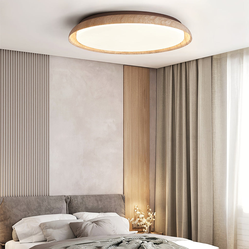 Lampada da soffitto in travertino Lozzera