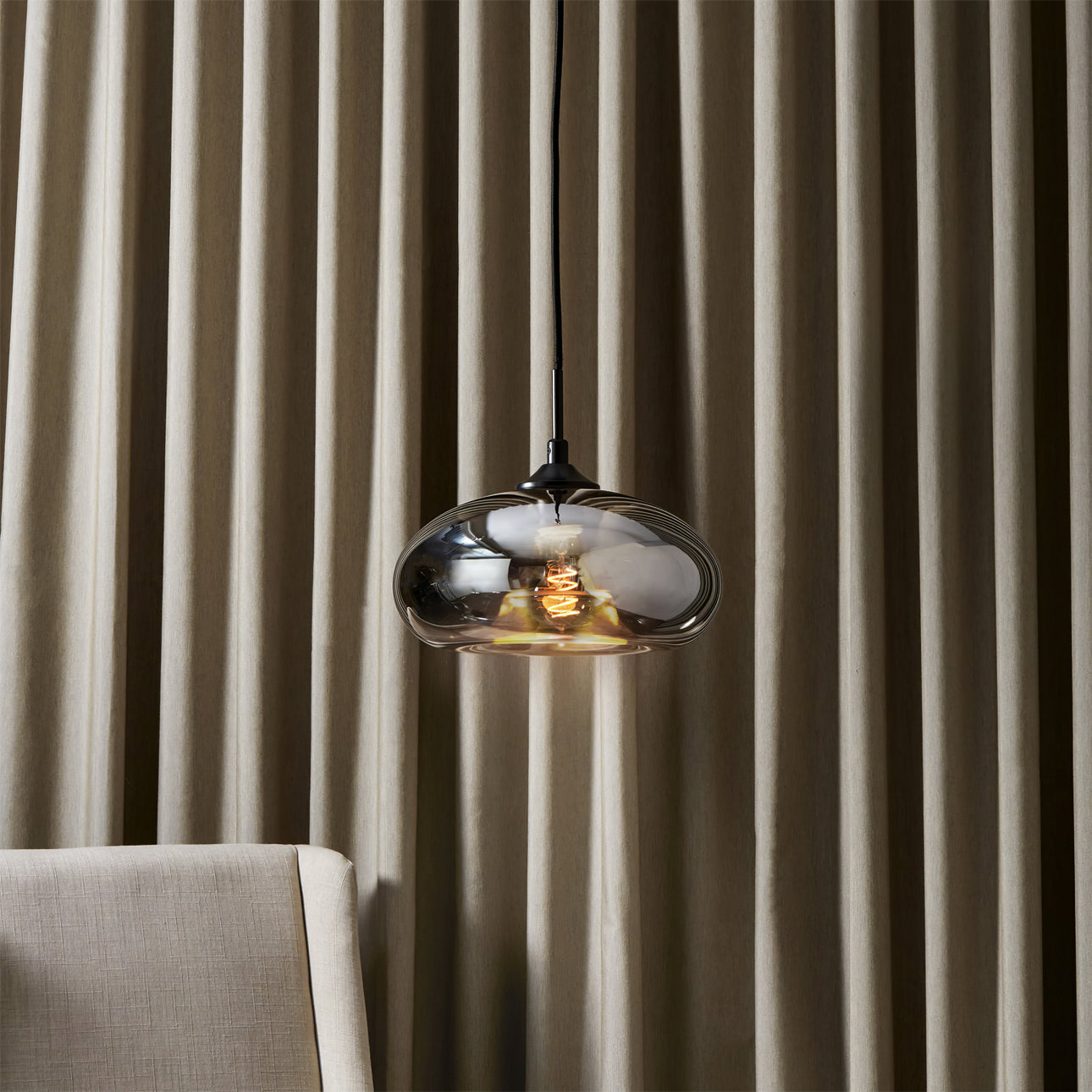 Lampada a sospensione ellittica Fimirani