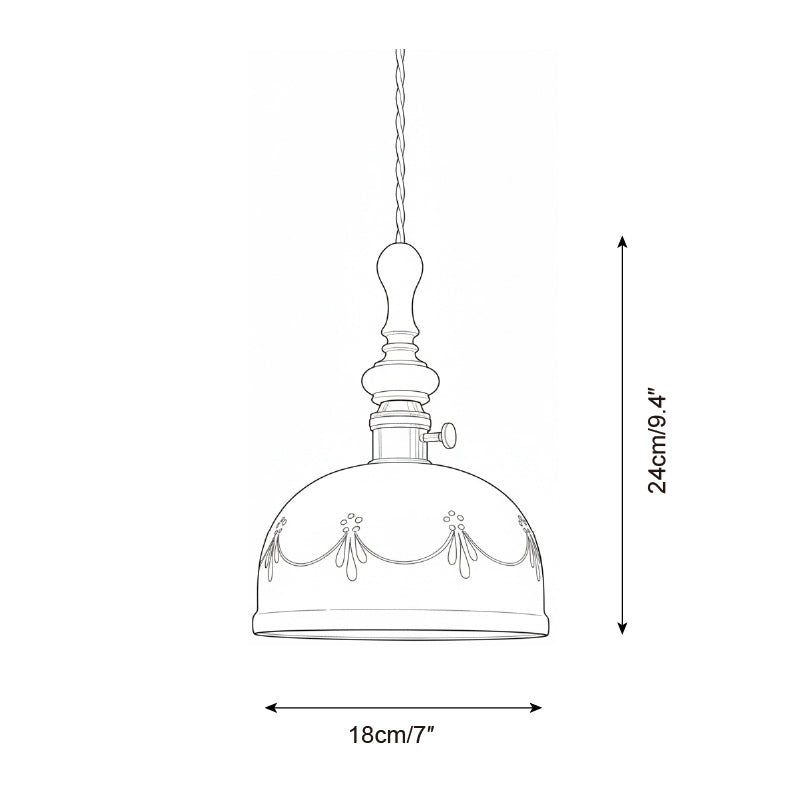 Lampada a sospensione vintage Gioreo