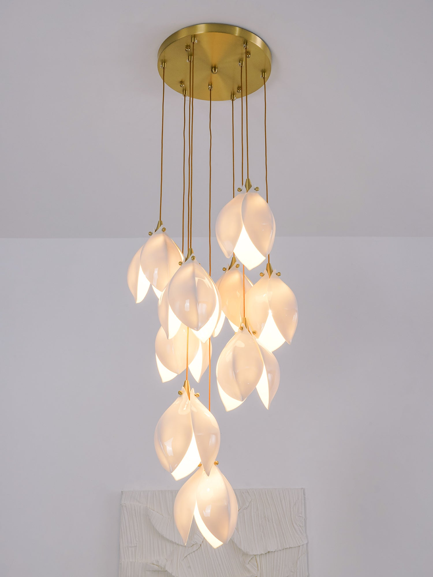 Lampada a sospensione floreale Fenoriano