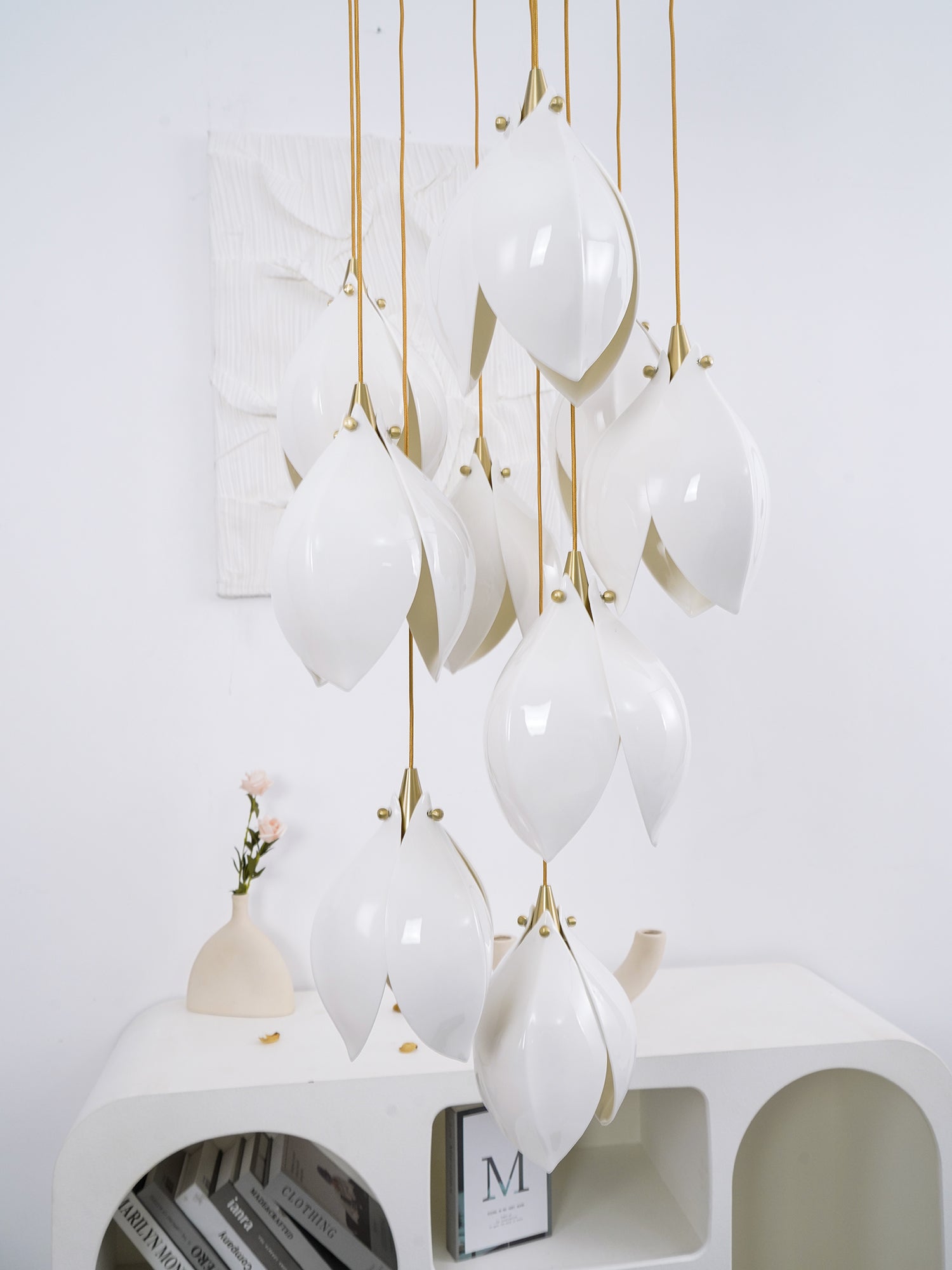 Lampada a sospensione floreale Fenoriano