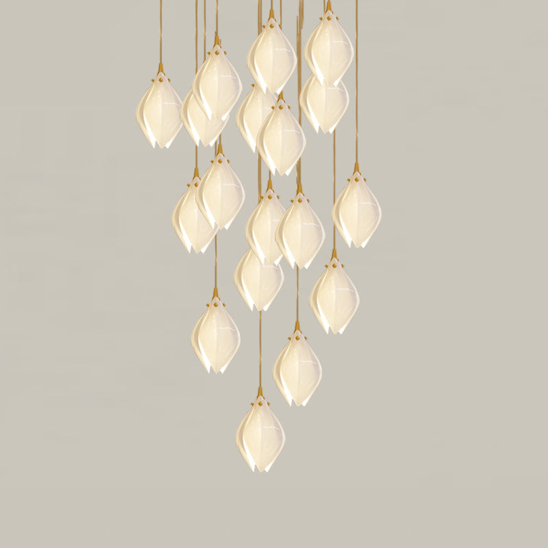 Lampada a sospensione floreale Fenoriano