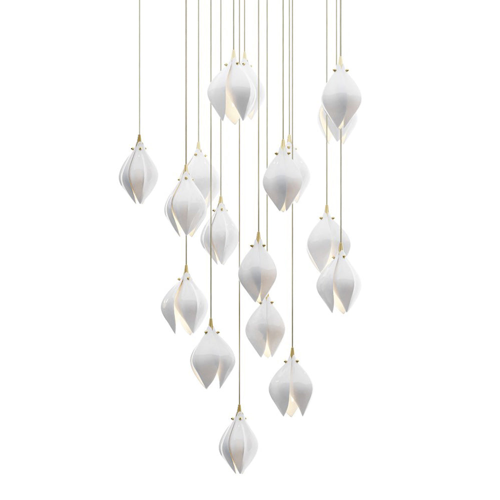 Lampada a sospensione floreale Fenoriano