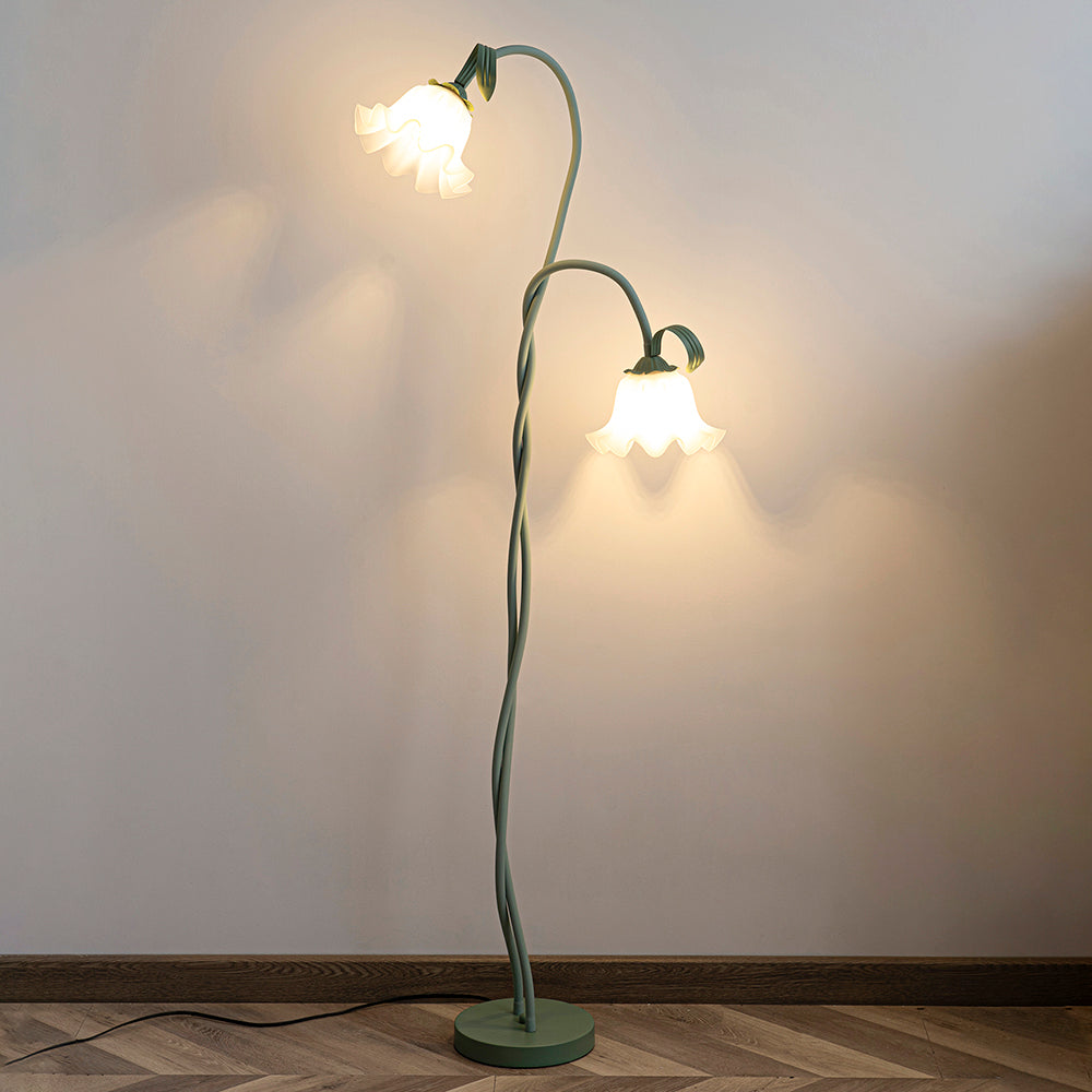 Lampada da terra floreale Roina