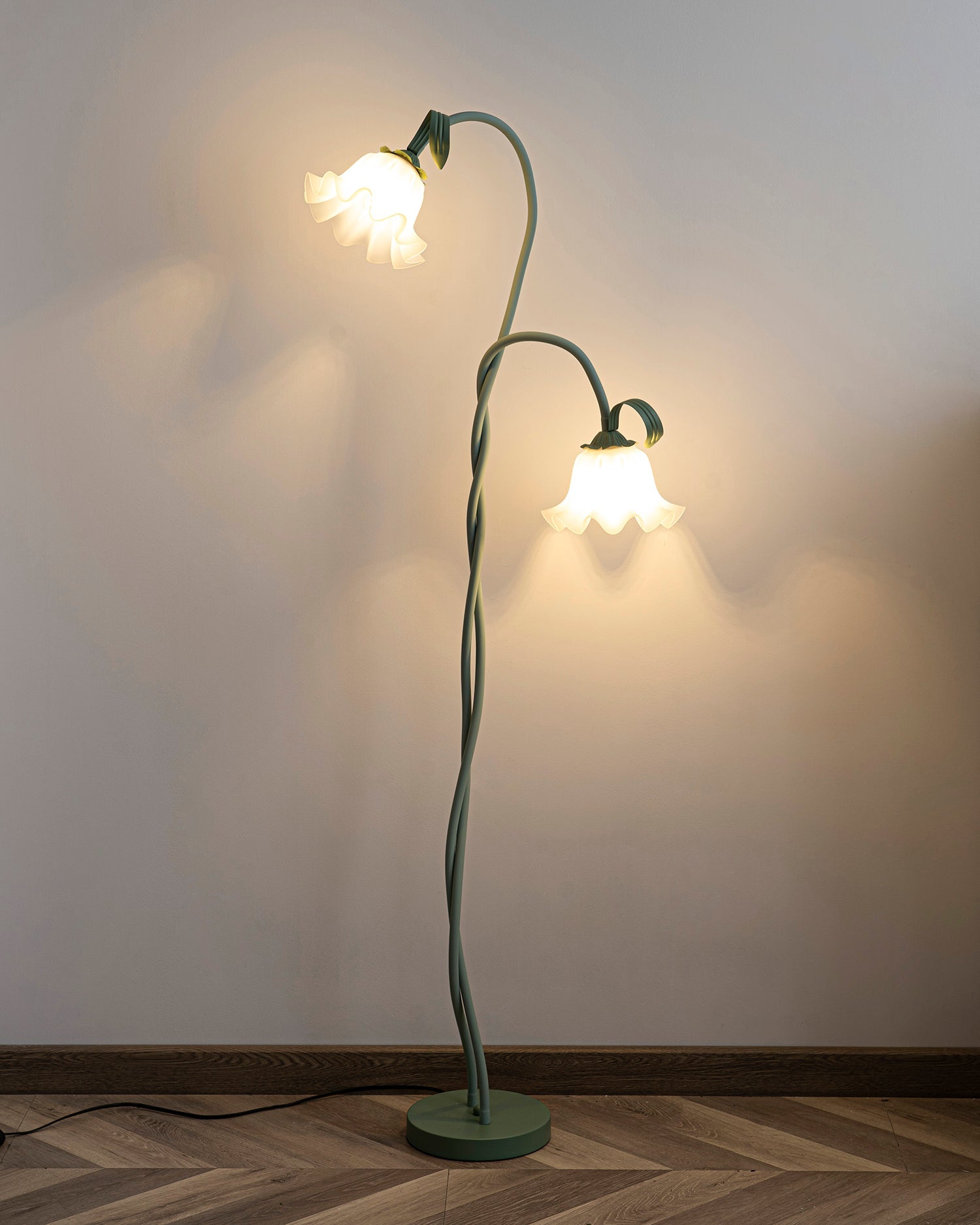 Lampada da terra floreale Roina