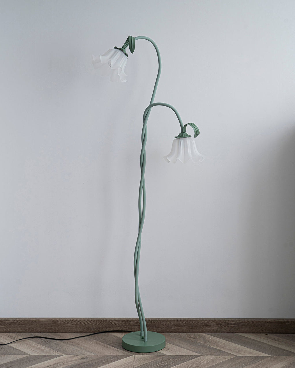 Lampada da terra floreale Roina