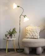 Lampada da terra floreale Roina