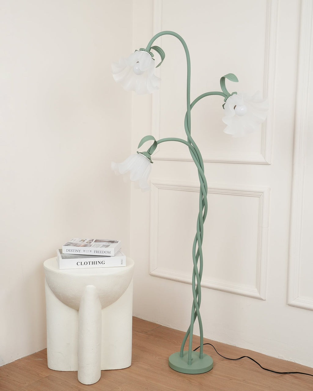 Lampada da terra floreale Roina