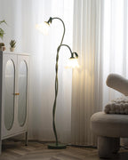 Lampada da terra floreale Roina