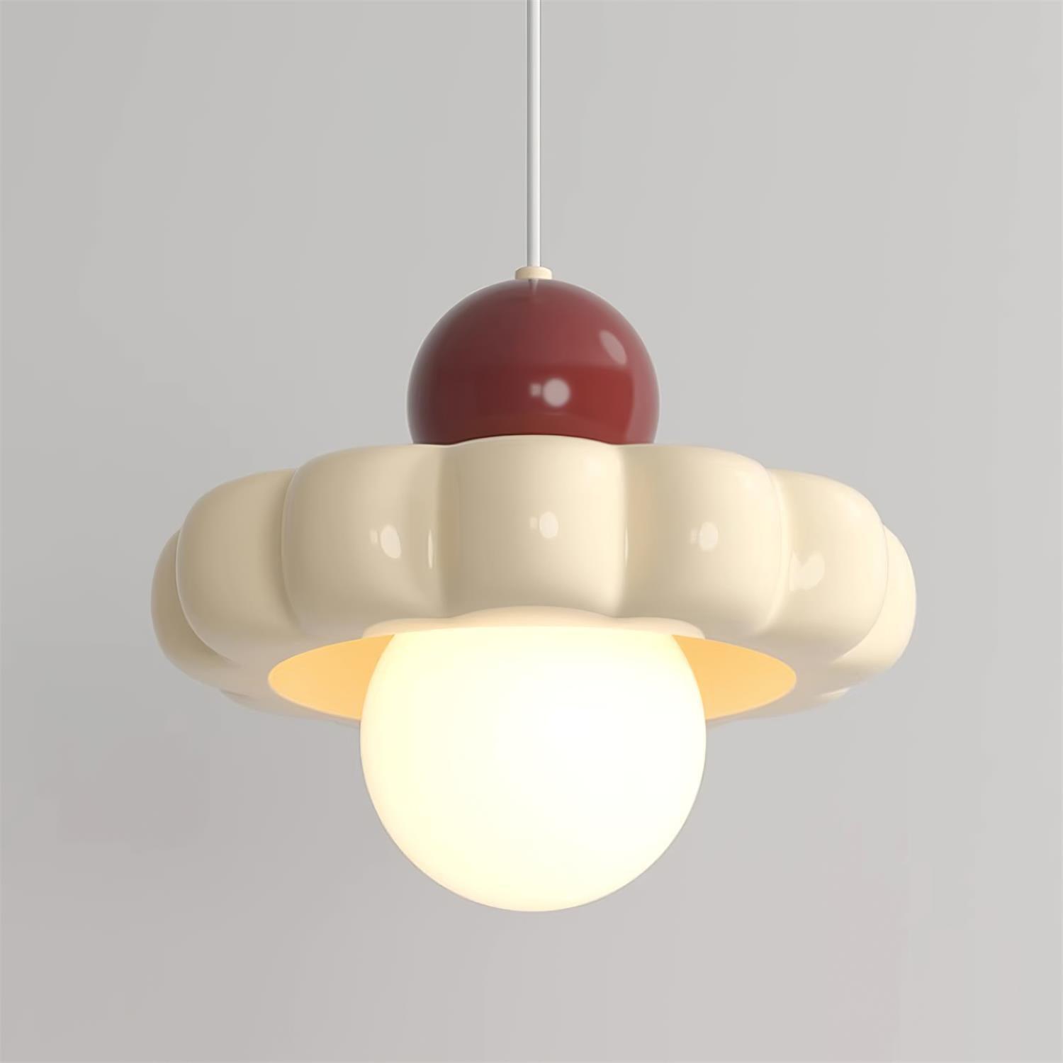 Lampada a sospensione globo Zelenena