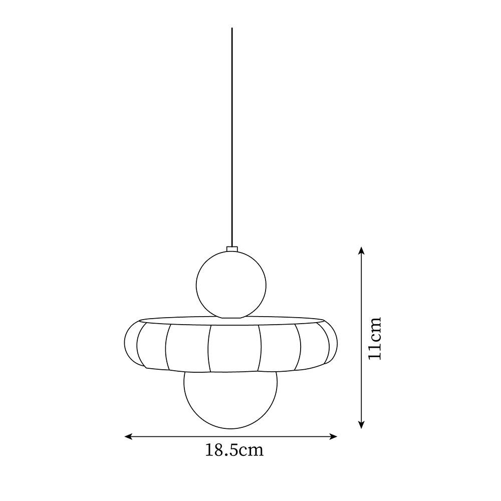 Lampada a sospensione globo Zelenena