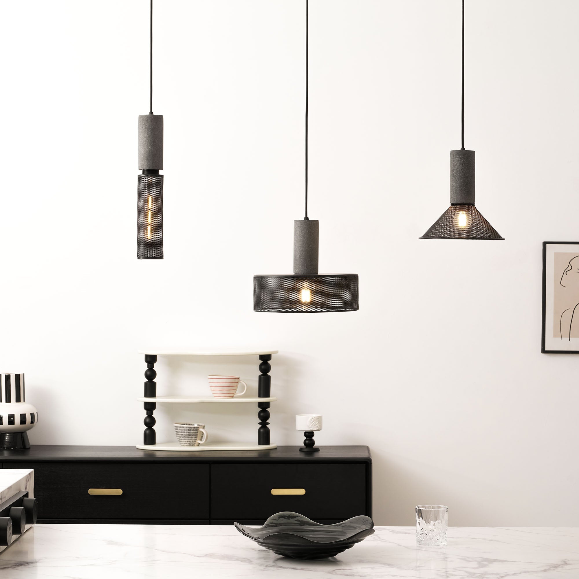 Lampada a sospensione tubolare Dolenza
