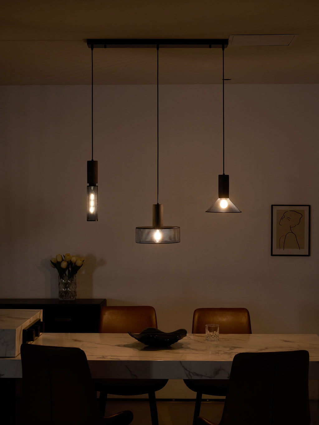 Lampada a sospensione tubolare Dolenza