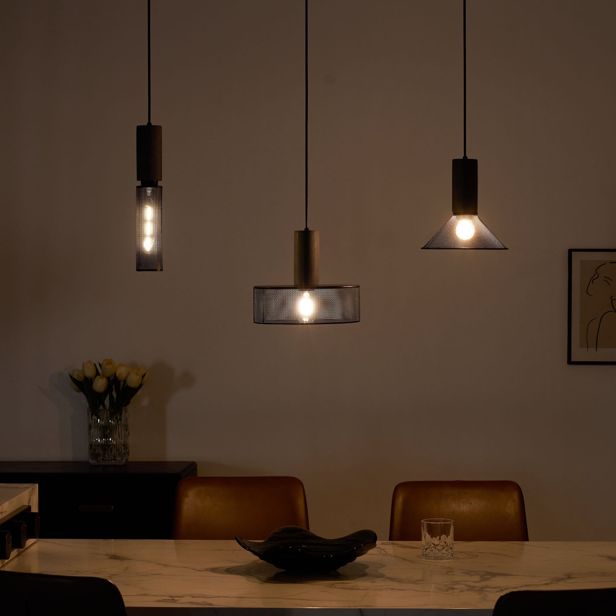 Lampada a sospensione tubolare Dolenza