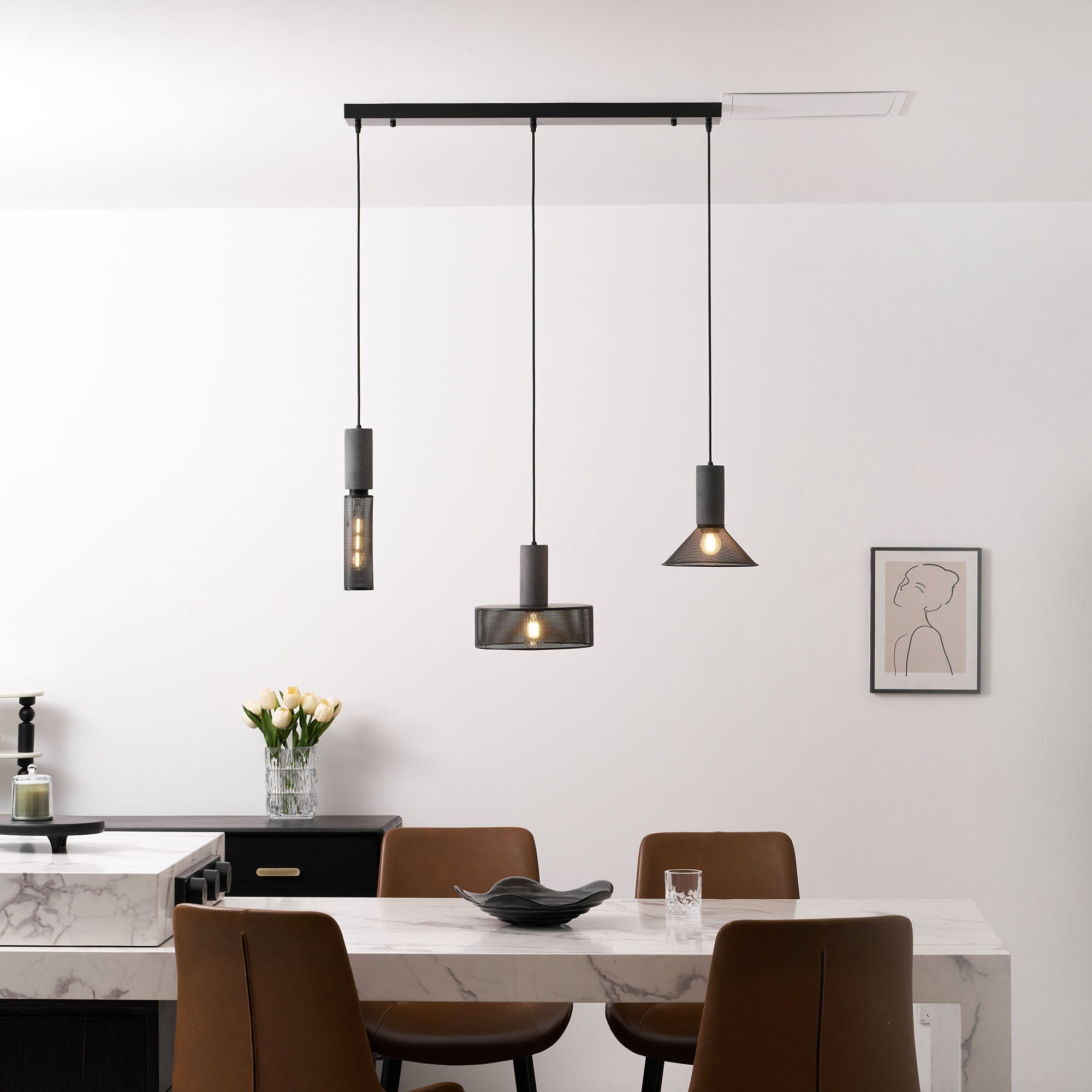 Lampada a sospensione tubolare Dolenza