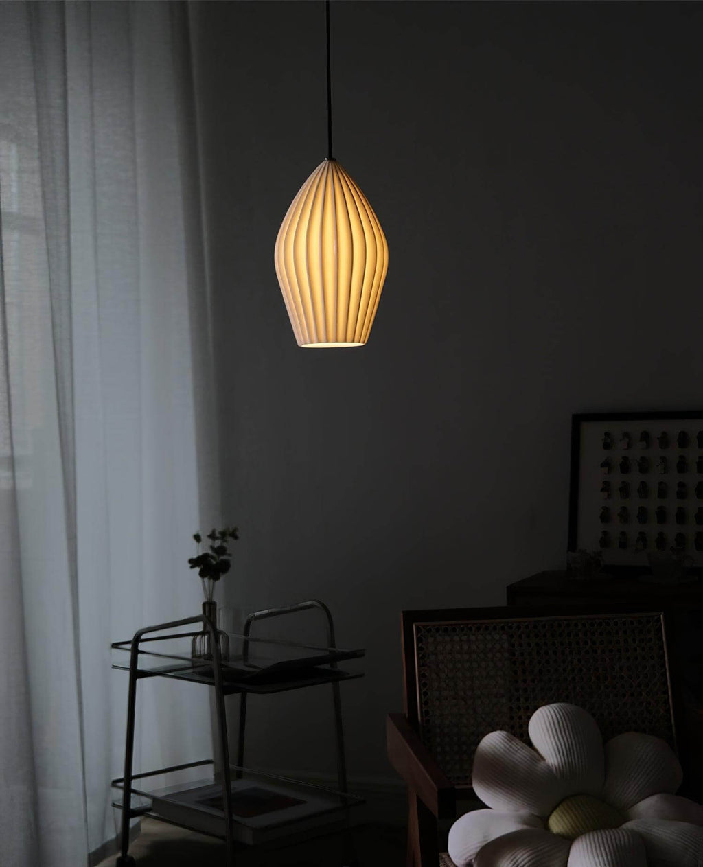 Lampada a sospensione scanalata Zooria