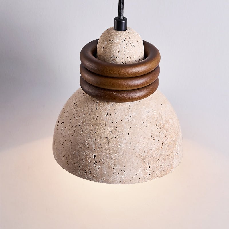 Lampada a sospensione in travertino Ferozi