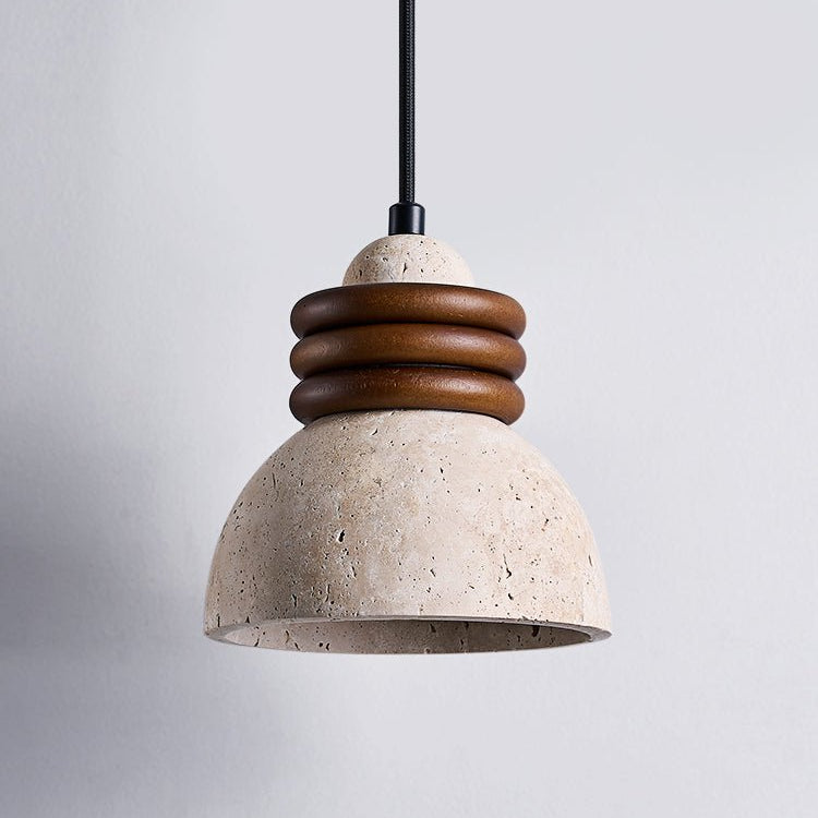 Lampada a sospensione in travertino Ferozi