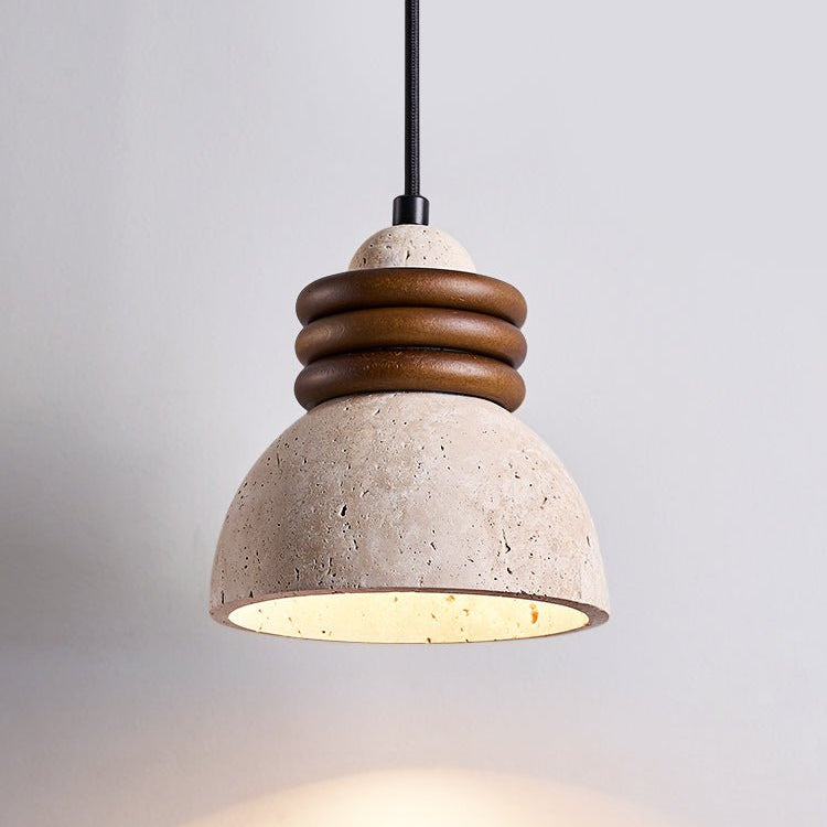 Lampada a sospensione in travertino Ferozi