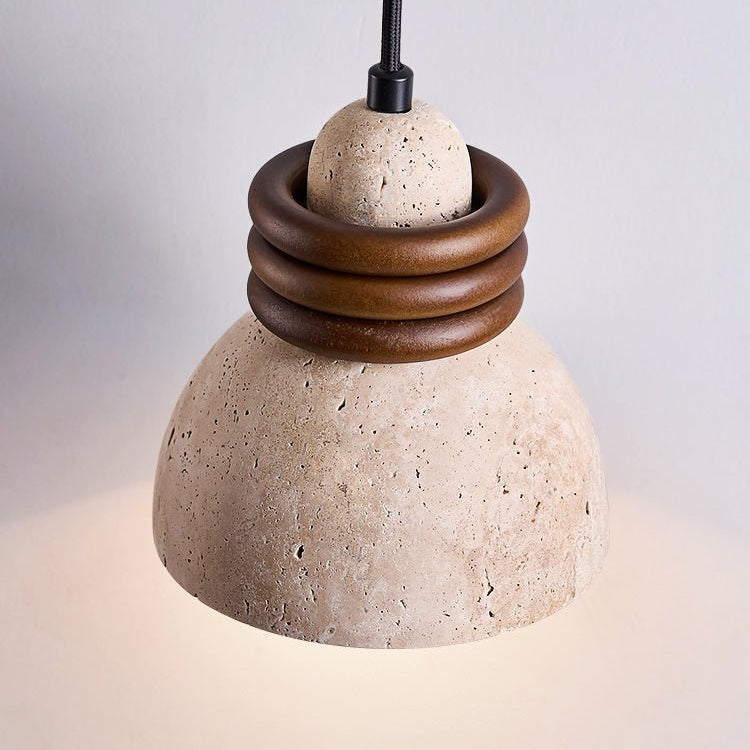 Lampada a sospensione in travertino Ferozi