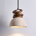 Lampada a sospensione in travertino Ferozi