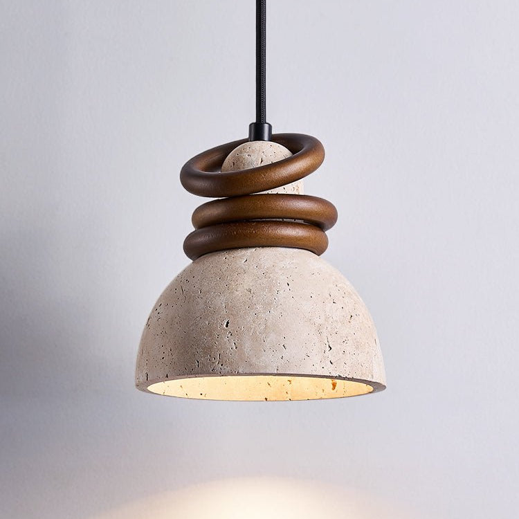 Lampada a sospensione in travertino Ferozi