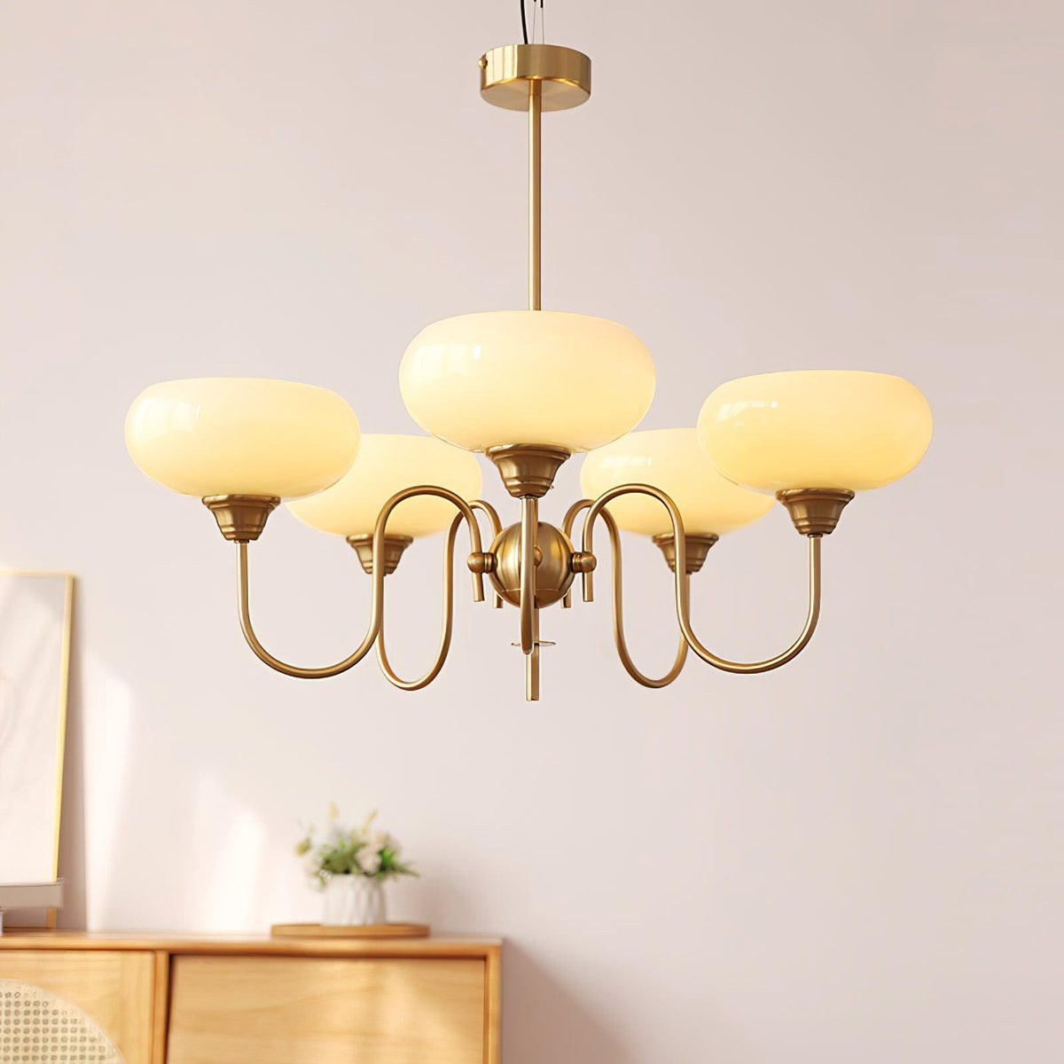 Creamy Persimmon Chandelier – detail 2