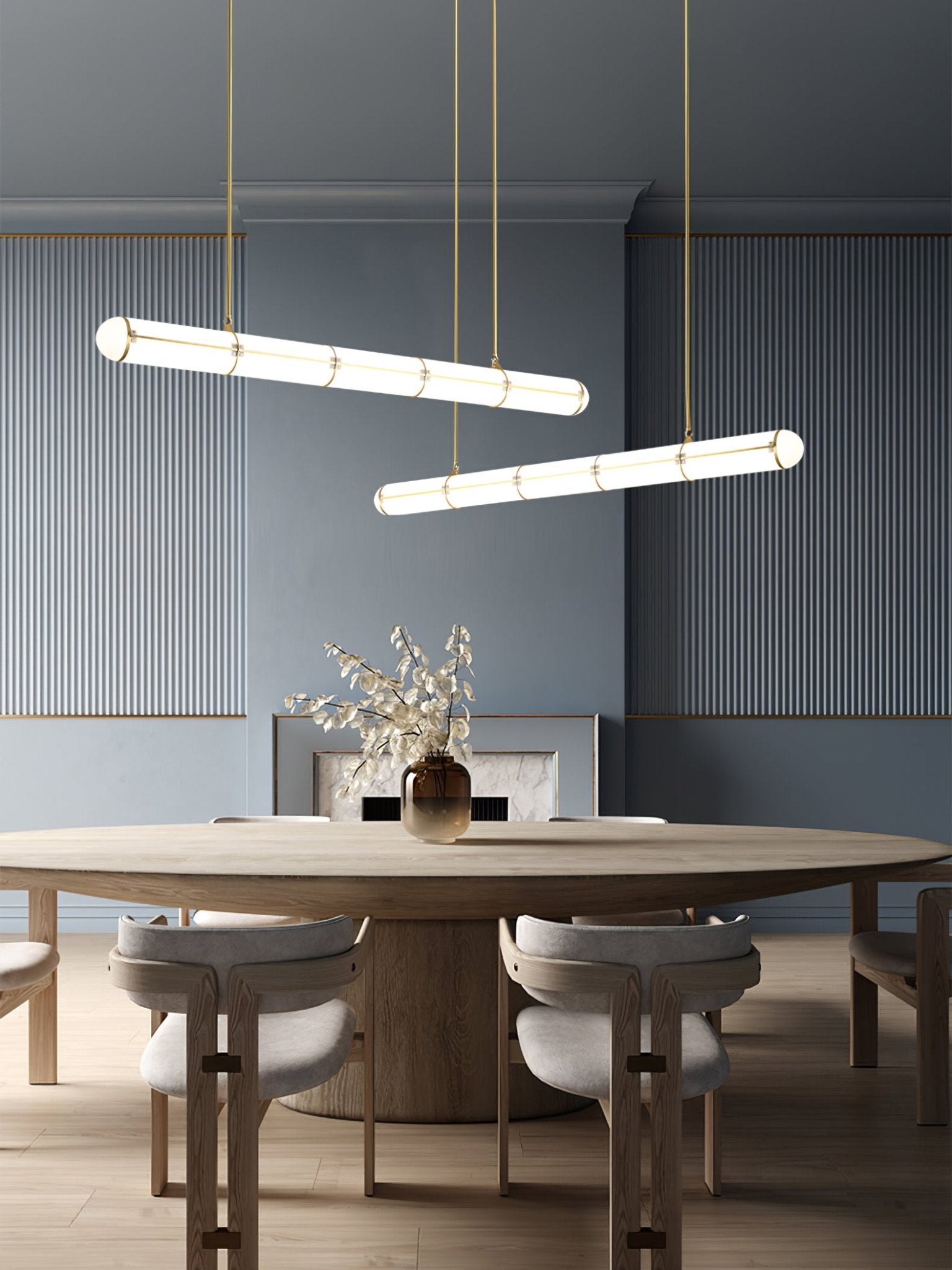 Lampada a sospensione lineare Aronale