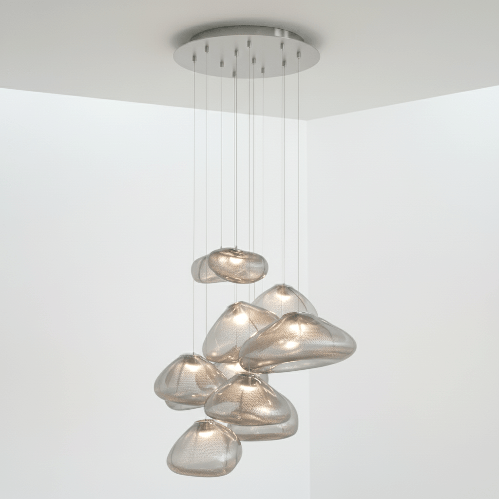 Lampada a sospensione scultorea Sileli
