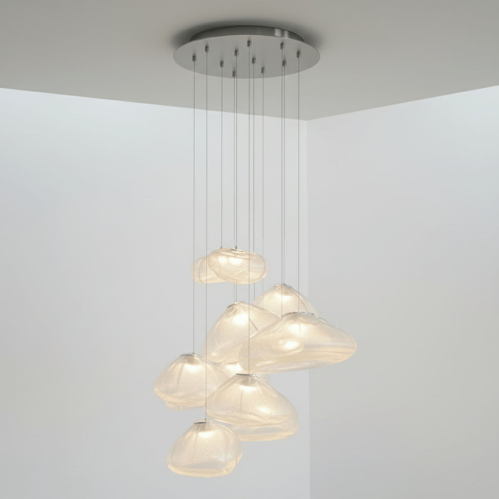 Lampada a sospensione scultorea Sileli