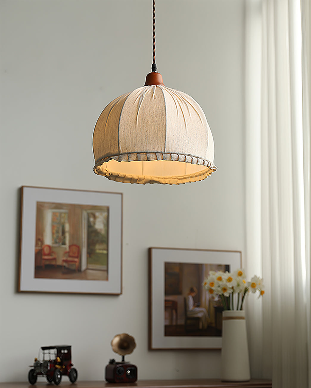 Lampada a sospensione rotonda Silenre