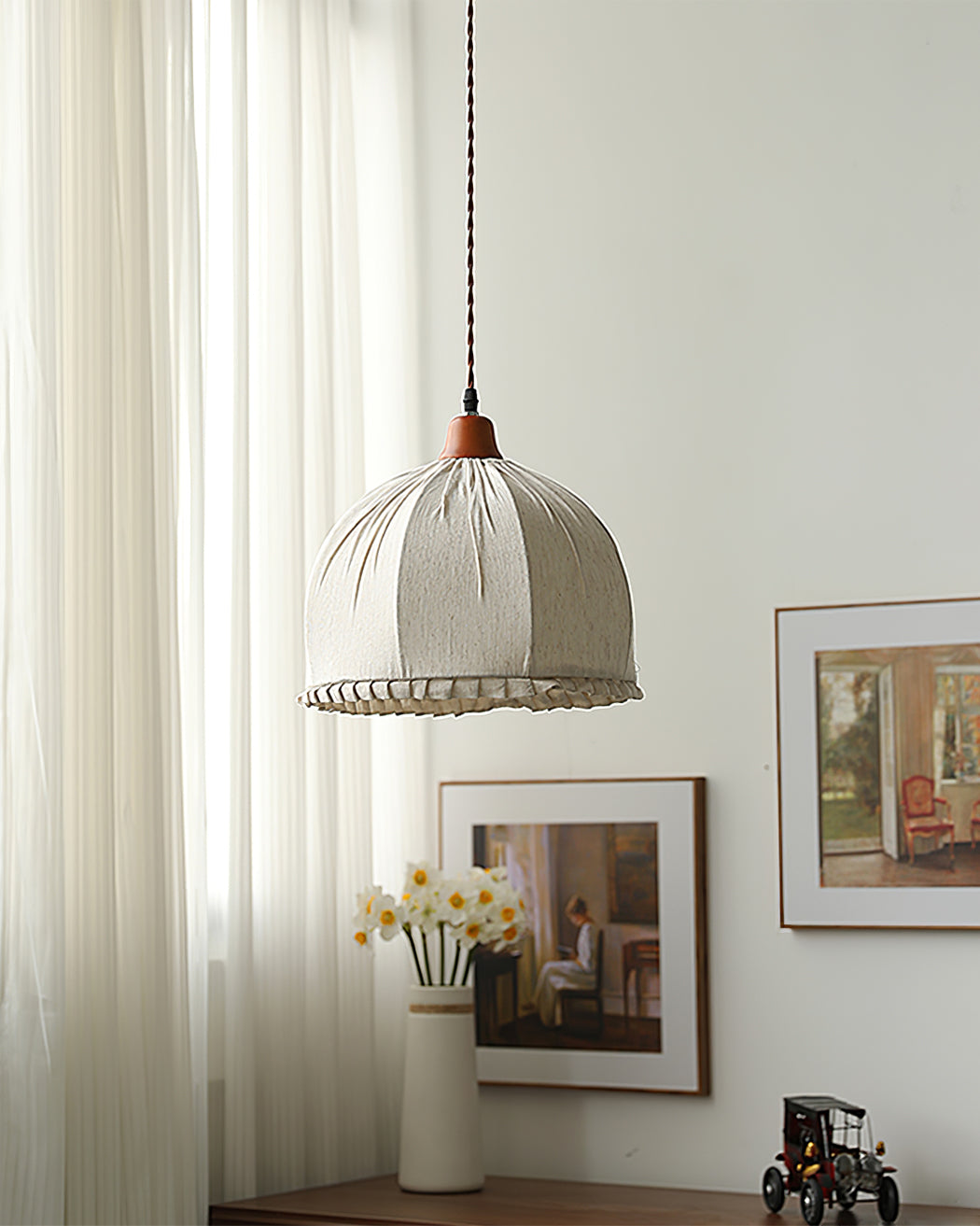 Lampada a sospensione rotonda Silenre